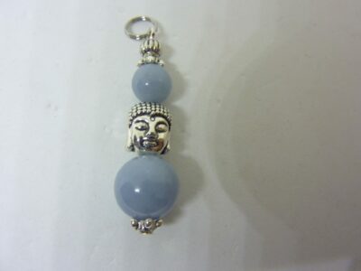 Pendentif Bouddha protection Angélite (anhydrite)