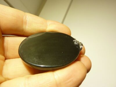 Pendentif protection Obsidiene oeil celeste ref 8784