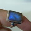 Bague en labradorite monture en argent 925 taille 55 1/4