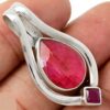 PENDENTIF RUBIS MONTURE ARGENT 925 REF 9111