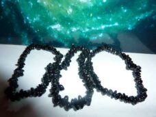Lot de 3 bracelets tourmaline noire perles multiformes 6-10mm