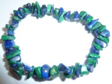 Bracelet en perles multiformes lapis lazuli et malachite