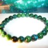 Bracelet azurite chrysocolle perles rondes 8mm