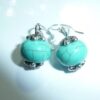 BOUCLES D’OREILLES TURQUOISE 10 X 6 MM