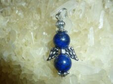 Pendentif ange lapis lazuli perles rondes 8 mm