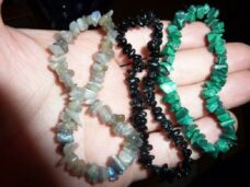 Lot bracelets Malachite Labradorite tourmaline noire perles multiformes 6-10mm