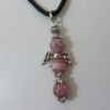 PENDENTIF RHODOCHROSITE ANGE CROIX 5 MM