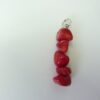 PENDENTIF CORAIL ROUGE perles 8-10 mm