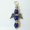 PENDENTIF ANGE CROIX LAPIS LAZULI 6 MM & ARGENT DU TIBET
