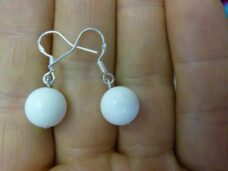 Boucles d'oreilles jade - Perles rondes 10 mm