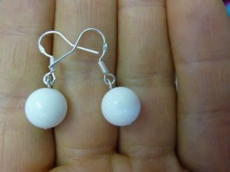 Boucles d'oreilles jade - Perles rondes 10 mm