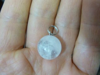 Pendentif quartz cristal de roche perle ronde 16 mm