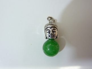 Pendentif Bouddha Jade vert perle 10 mm