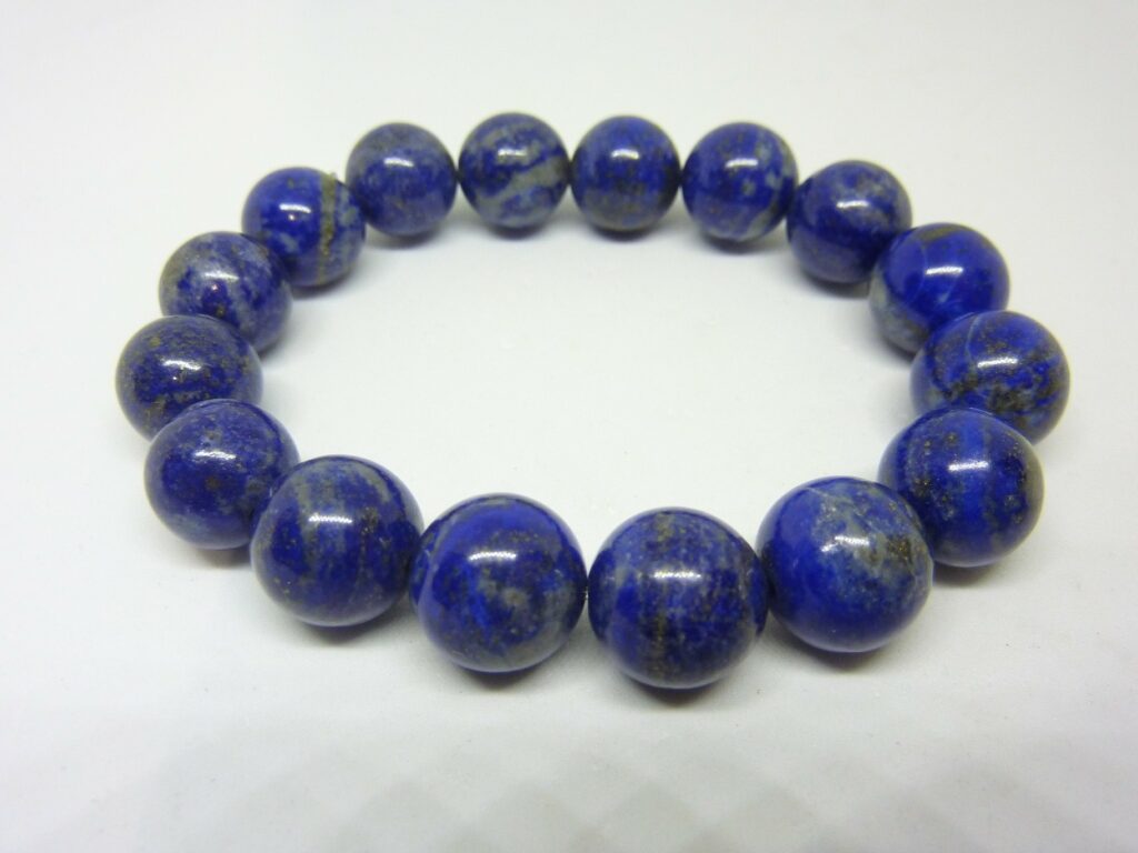 Bracelet lapis lazuli – Perles rondes 12 mm