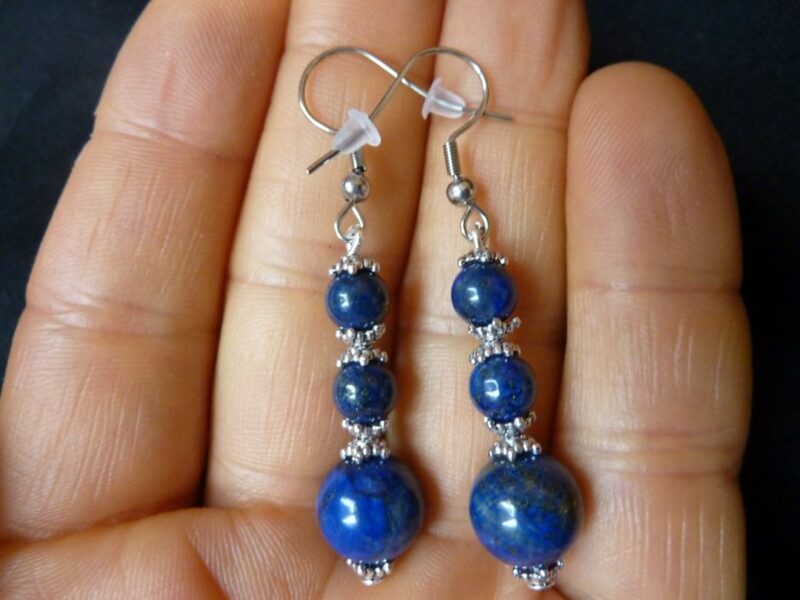 Boucles d'oreilles lapis lazuli Naturelle