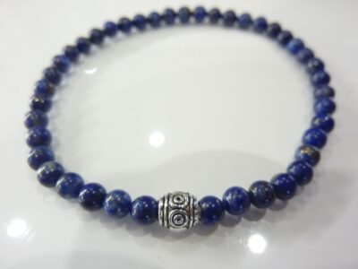 Bracelet lapis lazuli - Perles rondes 4 mm