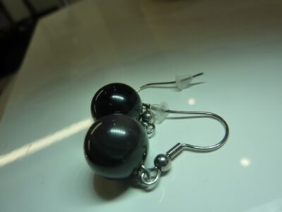 Boucles d'oreilles Obsidienne oeil céleste