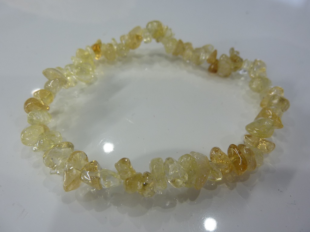Bracelet citrine perles multiformes 6-10 mm