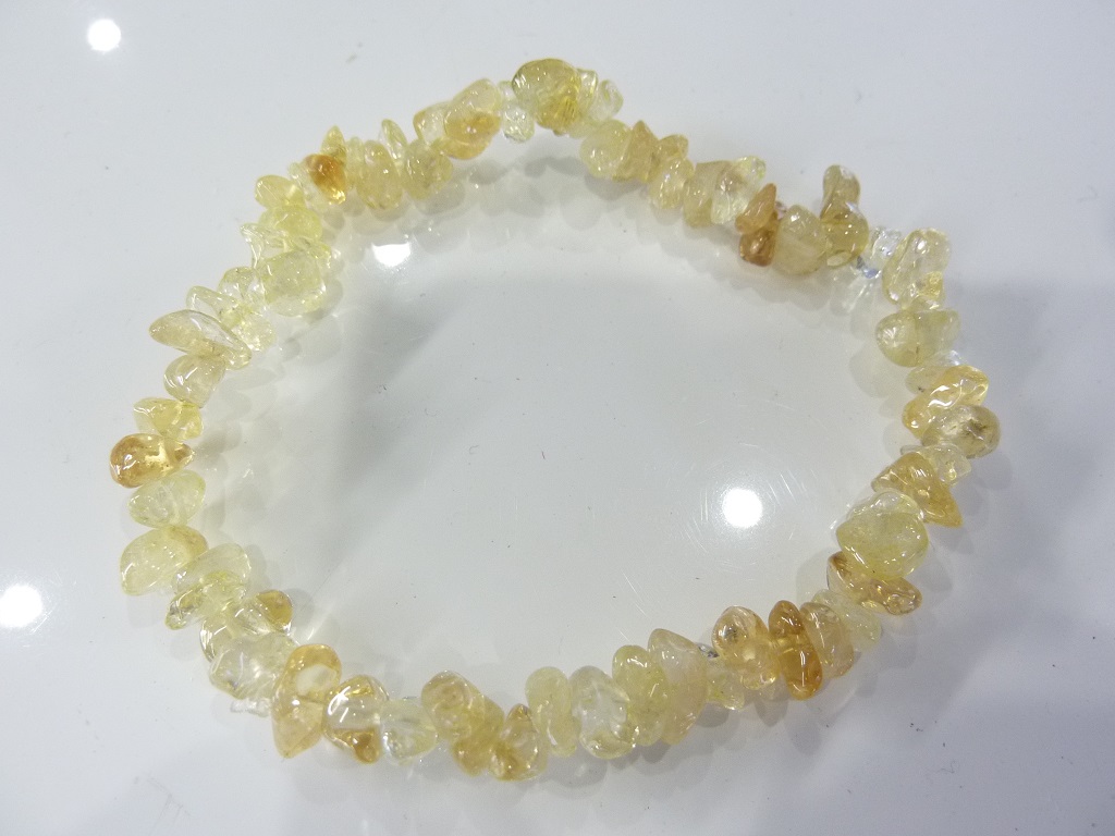 Bracelet citrine perles multiformes 6-10 mm