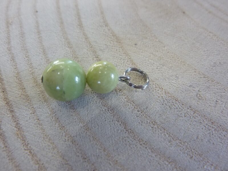 Pendentif Péridot - Perles rondes 8 et 10 mm