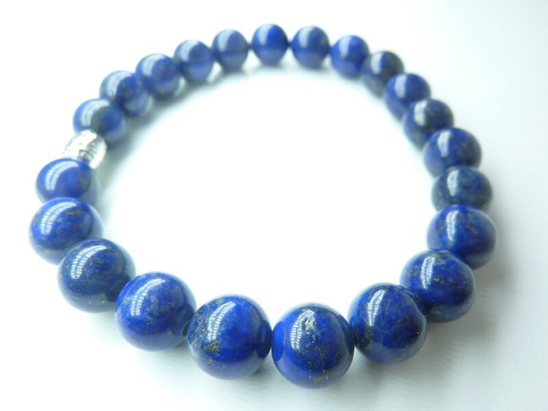 Bracelet lapis lazuli - Perles rondes 8 mm