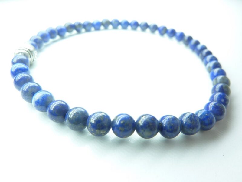 Bracelet lapis lazuli - Perles rondes 4 mm