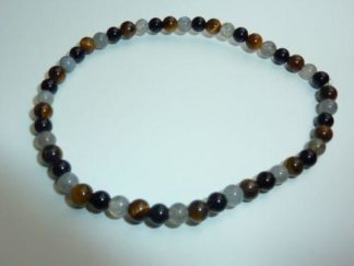 Bracelet Oeil de tigre,Labradorite,tourmaline noire protection extrème
