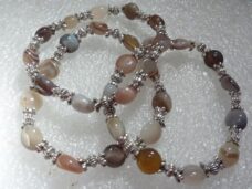 Bracelet agate botswana - Perles multiformes
