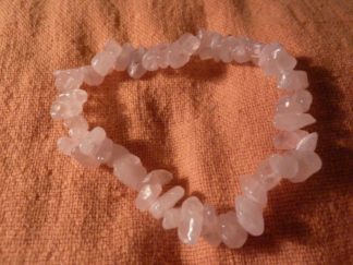Bracelet pierres naturelles quartz rose perles multiformes 6-10mm