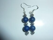 Boucles d'oreilles lapis lazuli-Perles rondes 8 mm
