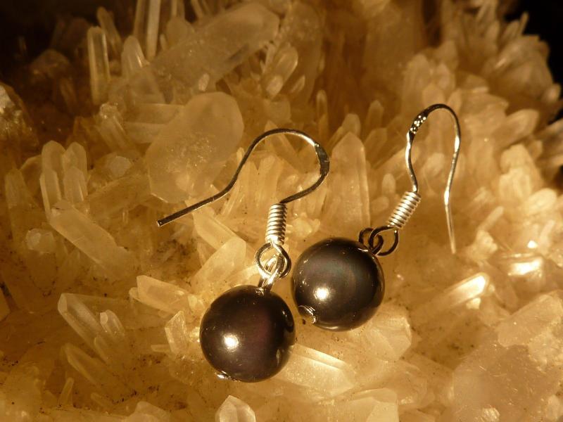 Boucles d’oreilles Obsidienne oeil celeste
