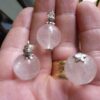 Pendentif en pierres naturelles quartz rose perle ronde 1,6 cm