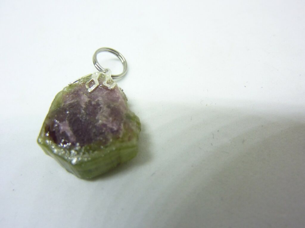 Pendentif Tourmaline melon d’eau très rare ! ref 0615