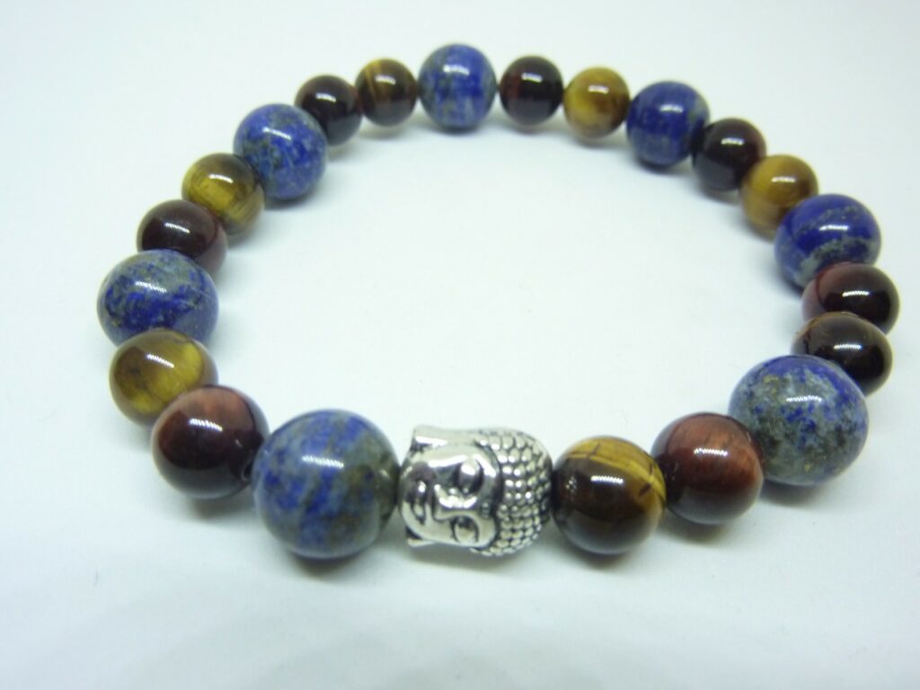 Bracelet oeil de tigre-Oeil de taureau-lapis lazuli