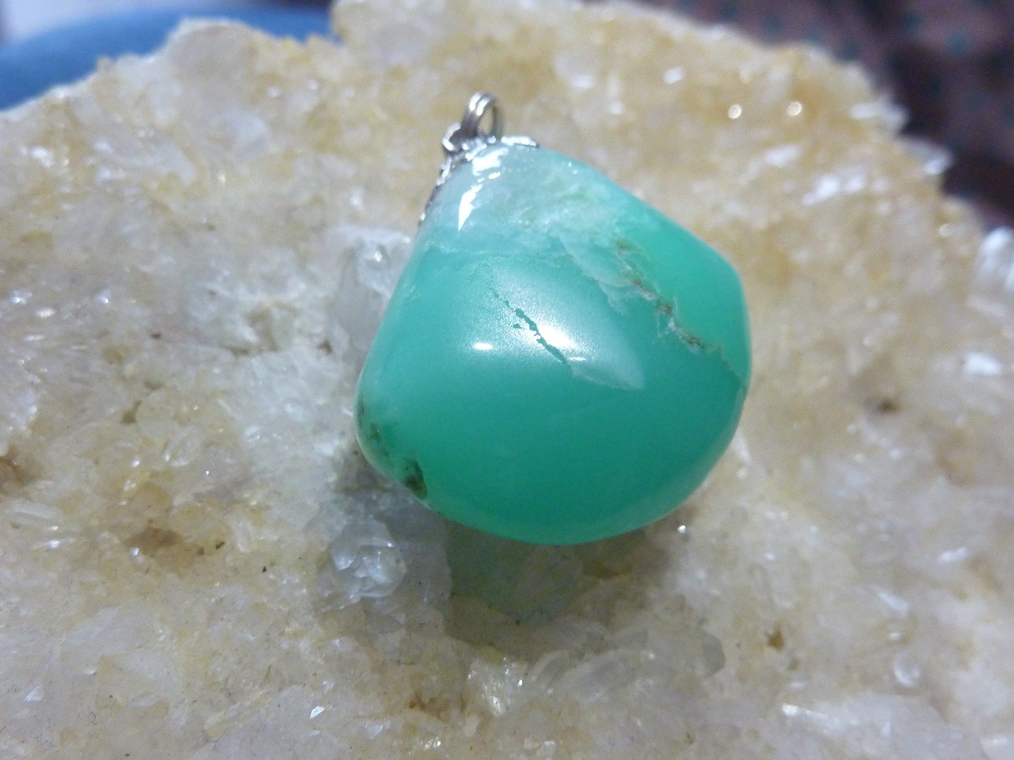 PENDENTIF Calme et paix Chrysoprase ref 6738