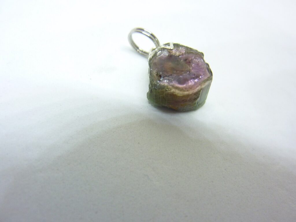 Pendentif Tourmaline melon d’eau très rare ! ref 0281