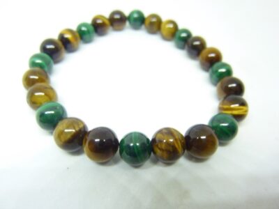 Bracelet oeil de tigre-malachite