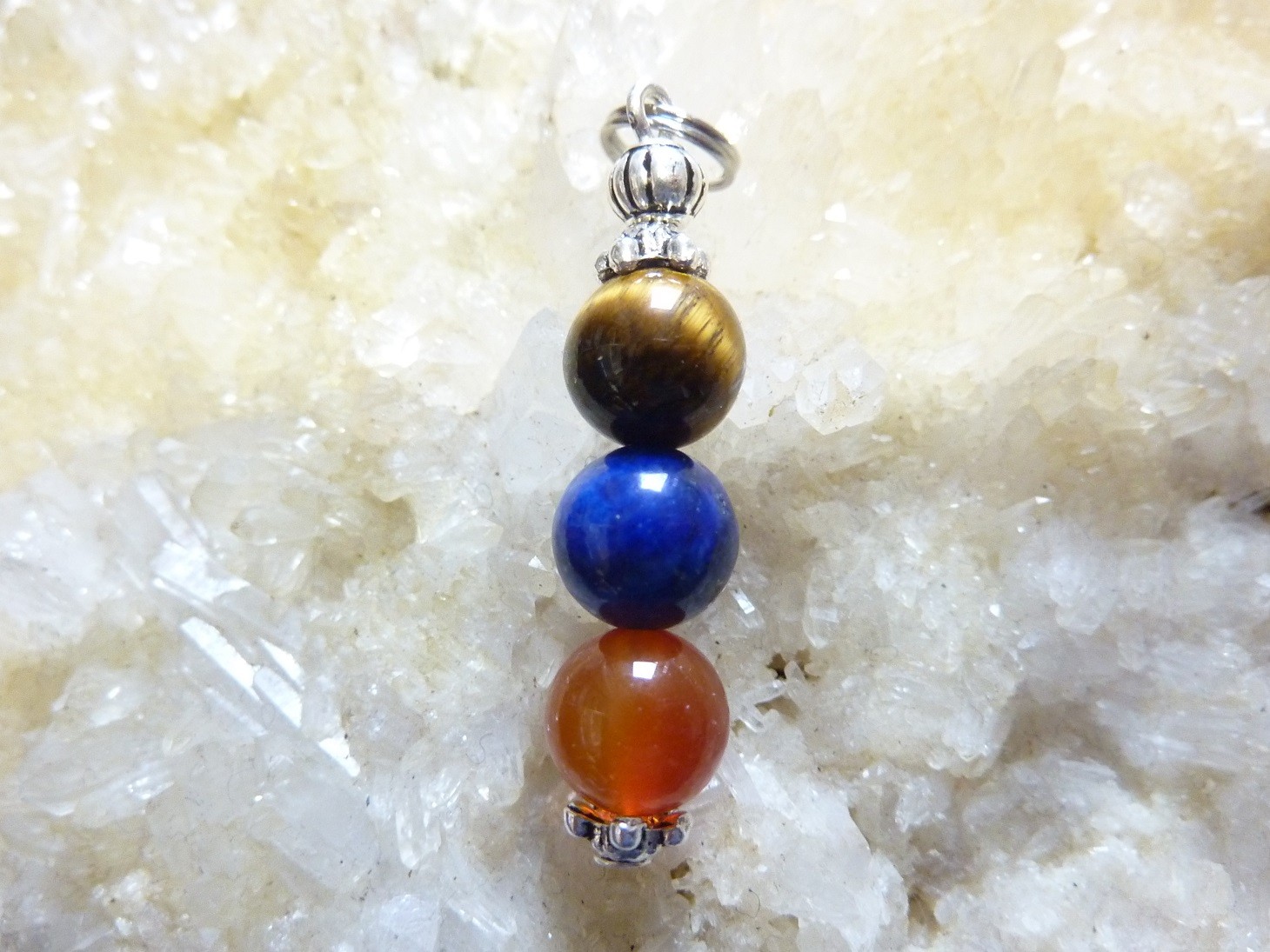 Pendentif lapis lazuli,cornaline,oeil de tigre – Image 3