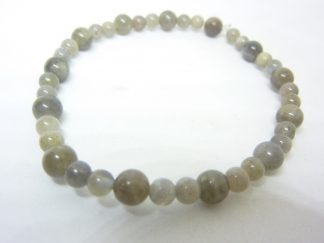 Bracelet protection : Labradorite perles rondes 6-4 mm