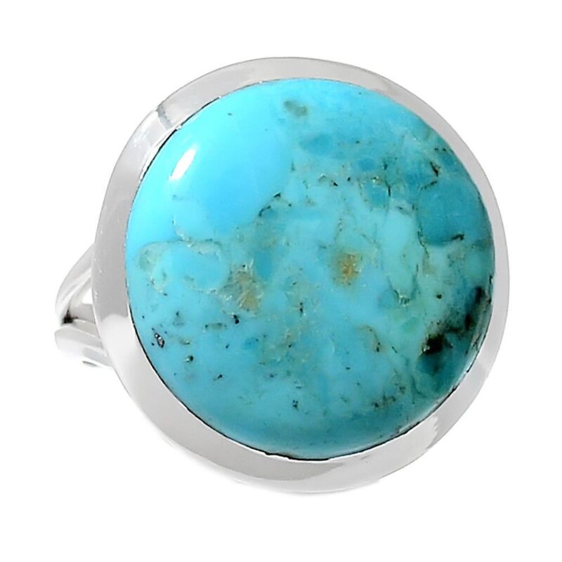 BAGUE TURQUOISE MONTURE EN ARGENT 925.TAILLE 57 3/4 REF 4481