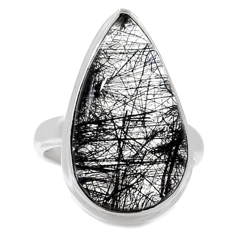 BAGUE Quartz Tourmaliné monture argent 925 TAILLE 52 3/4 ref 1379