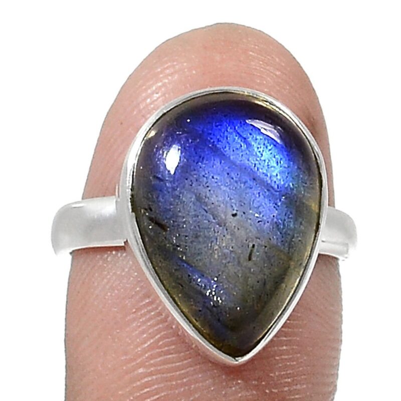 SUBLIME BAGUE EN LABRADORITE & ARGENT 925 TAILLE 52 3/4 ref 7661