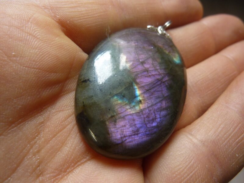 Pendentif protection labradorite violet très rare! ref 8785 – Image 2