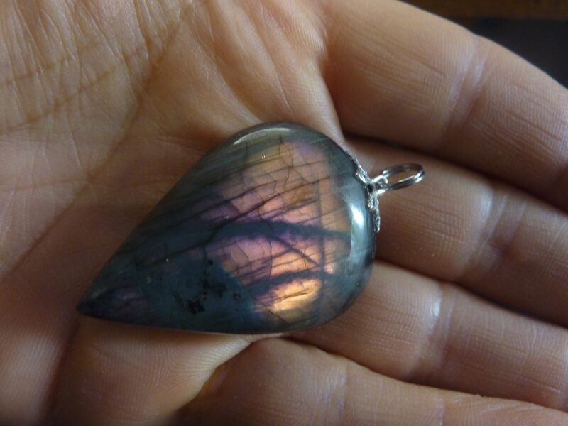 Pendentif protection labradorite violet très rare! ref 0240 – Image 2