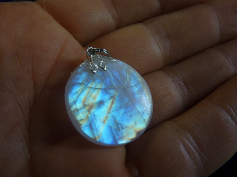 PENDENTIF PIERRE DE LUNE GEMME AAA+ ref 9214