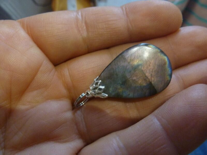 Pendentif protection labradorite violet très rare! ref 4706 – Image 5