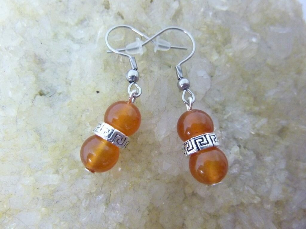 Boucles d’oreilles CORNALINE 8 MM