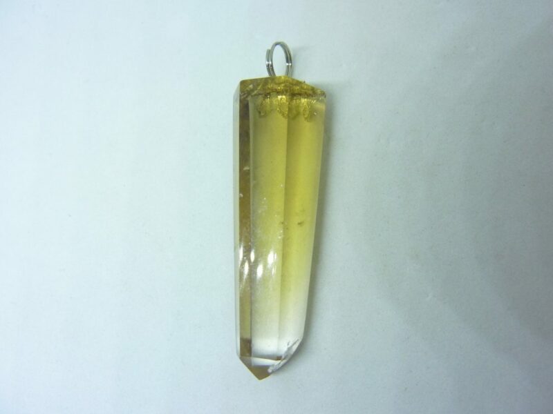 PENDENTIF POINTE CITRINE NATURELLE RARE ! ref 4723
