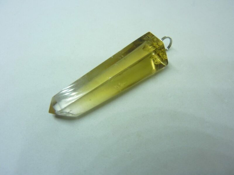 PENDENTIF POINTE CITRINE NATURELLE RARE ! ref 4723