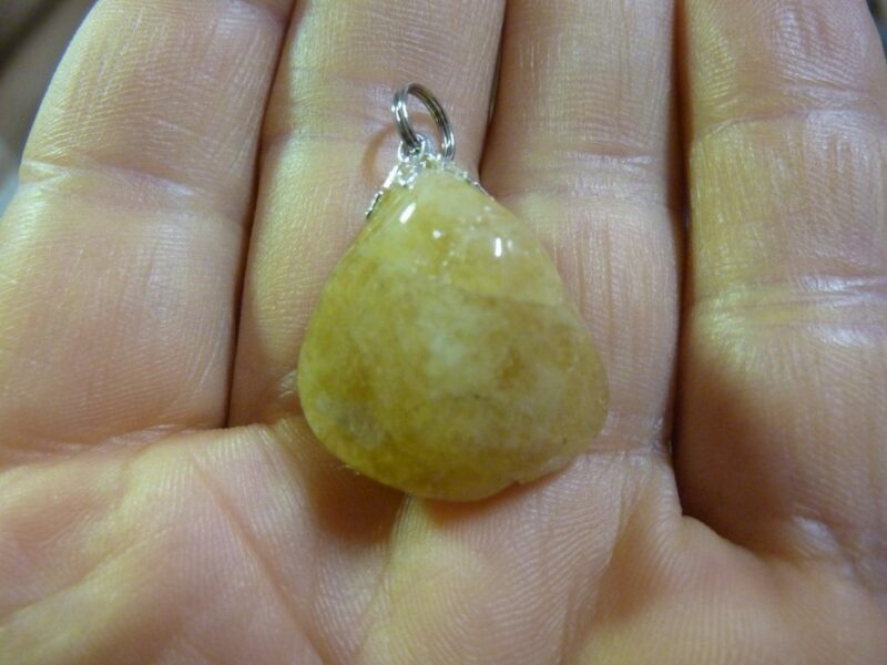 PENDENTIF HELIODORE GEMME 10 FOIS +PUISSANT QUE LA CITRINE! ref 6972